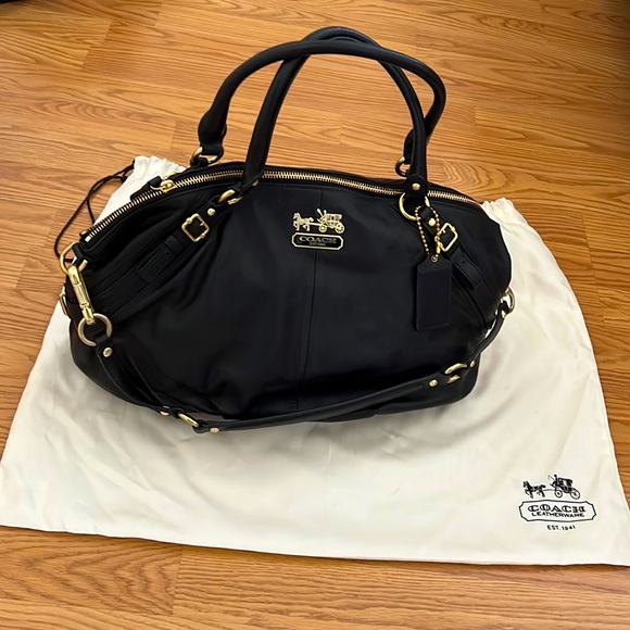 Coach Handbags - Black and Gold Coach Bag